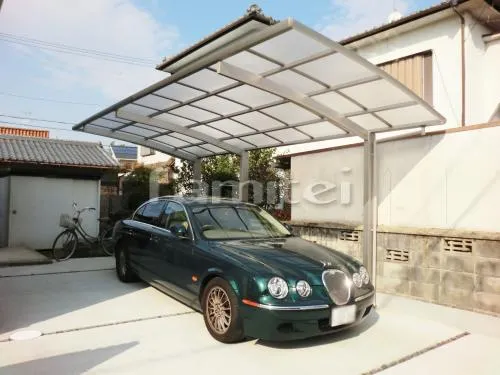 宇治市 木製調アルミ門扉 LIXIL(リクシル) ライフモダンB3 門灯 ポージィキューブ アプローチ タイル貼