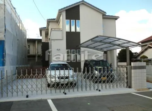 堺市　新築クローズ外構 モダン　ブロック門柱　ライフモダンSA型門柱