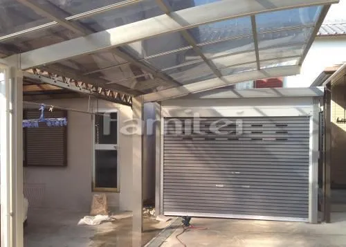 堺市 駐車場ガレージ イナバガレージGR-160S 明り窓付きシャッター