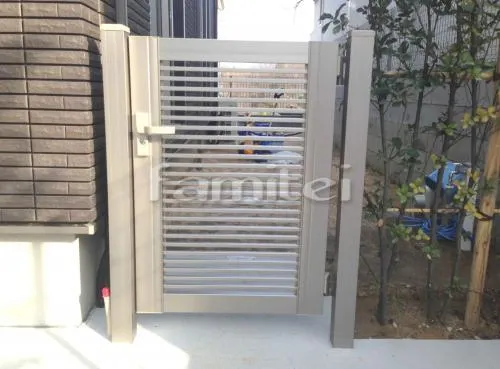 富田林市 新築オープン外構 システム機能門柱 ポスティモα ピンコロ石花壇