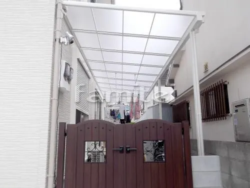 和歌山市 新築オープン外構 アプローチ 床石貼り 乱形石貼り レンガ