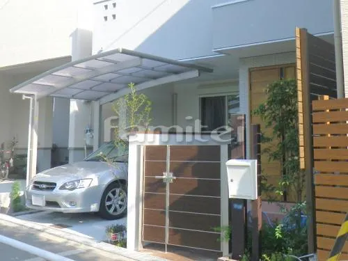 吹田市 セミクローズ外構リフォーム 門塀まわり 形材門扉 目隠しフェンス