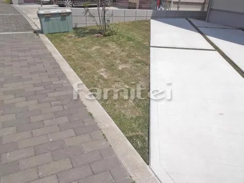 貝塚市 外構工事 玄関まわり アプローチ 門柱 角柱 ポスト 植栽 照明 駐車場ガレージまわり 土間コンクリート