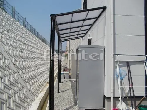 相生市 エクステリア工事 雨除け屋根 フラットテラス屋根 1階用 F型フラット屋根
