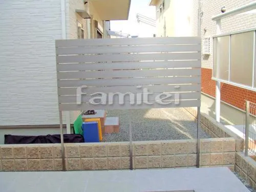 和泉市 エクステリア工事 カーポート プライスポート 1台用(単棟) R型アール屋根 激安目隠しフェンス塀 プランパーツ アルミ平板