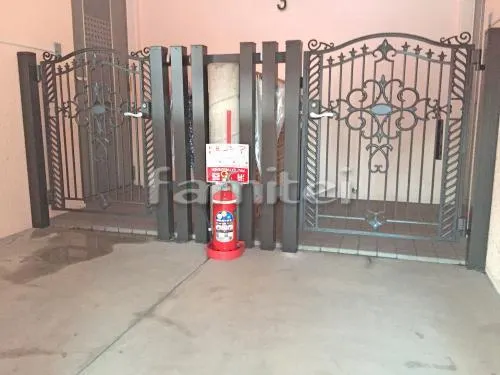 高石市 エクステリア工事 鋳物門扉 LIXILリクシル フェスタB型 08-10 片開き TOEXトエックス 隙間隠し角柱 角材