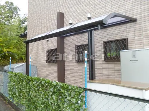 橋本市 エクステリア工事 雨除け屋根 レギュラーテラス屋根 1階用 R型アール屋根