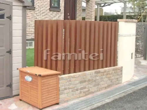 堺市南区 リフォーム外構工事 リフォームナチュラル クローズ外構 門柱 照明 郵便受けポスト 角柱 目隠し 門扉