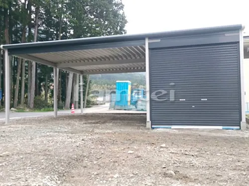 大津市 エクステリア工事 ヨドガレージ ラヴィ―ジュ カーポート連結タイプ VGK-7655H 野外物置き 収納庫 倉庫