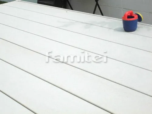 和歌山市 エクステリア工事 カーポート LIXILリクシル ネスカF 縦2台用(縦連棟) F型フラット屋根 目隠しフェンス塀 三協アルミ シャトレナ1型 人工木ウッドデッキ TAKASHOタカショー エバーエコウッド