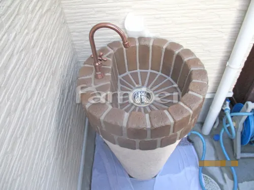 尼崎市 小工事 立水栓 ニッコー コーンタイプ CPB-RS-17 物干し YKKAP ハンドレール収納式物干し 直付タイプ