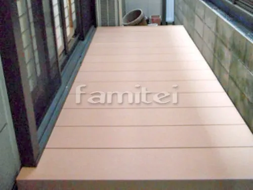 大阪市東成区 エクステリア工事 人工木ウッドデッキ YKKAP リウッドデッキ200