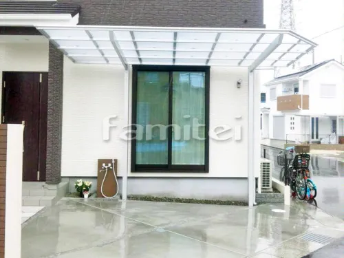 カーポート LIXILリクシル ネスカF 1台用(単棟) F型フラット屋根 カーポート LIXILリクシル ネスカF 1台用(単棟) F型フラット屋根 特殊加工 斜めカット