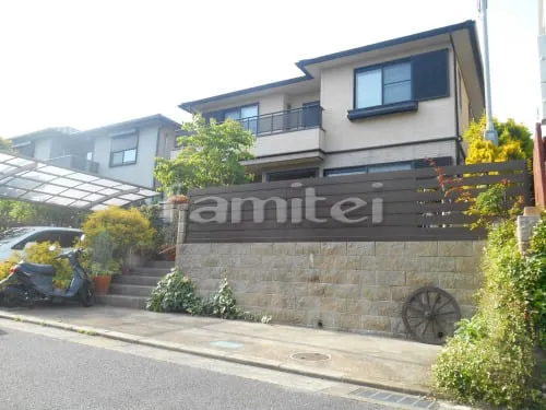 相楽郡精華町 塀まわり リフォーム 木製調目隠しフェンス塀 門扉 手すり