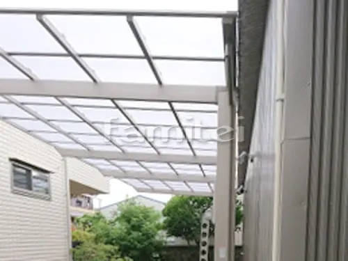 堺市美原区 エクステリア工事 カーポート LIXILリクシル ネスカF 縦2台用(縦連棟) F型フラット屋根