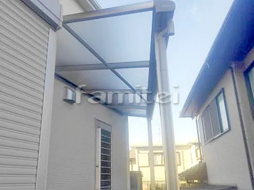 香芝市 エクステリア工事 雨除け屋根 フラットテラス屋根 1階用 F型