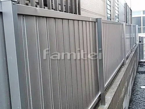 和歌山市 エクステリア工事 目隠しフェンス塀 LIXILリクシル ハイミレーヌR6型 既存フェンス撤去 カーポート 傾き復旧