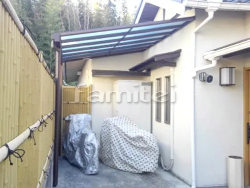 奈良市 リフォーム部分工事 雨除け屋根 YKKAP ヴェクターテラス屋根(ベクター) 1階用 F型フラット屋根