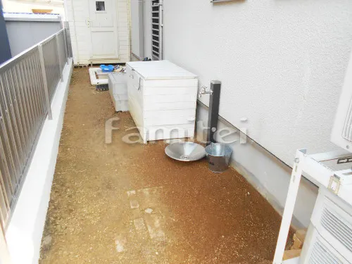 貝塚市 エクステリア工事 目隠しフェンス塀 LIXILリクシル ハイミレーヌR4型 立水栓 ユニソン スプレスタンド 蛇口1個