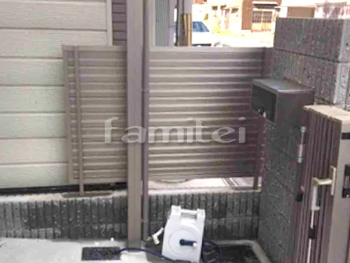 堺市堺区 リフォーム部分工事 目隠しフェンス塀 LIXILリクシル プレスタ8型