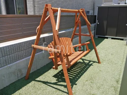 海南市 新築ベーシック オープン外構 機能門柱 カーポート YKKAP エフルージュEX テラス屋根 バラス砕石 化粧ブロック