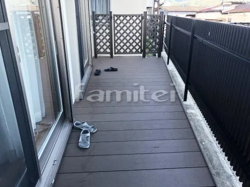 羽曳野市 エクステリア工事 人工木ウッドデッキ LIXILリクシル 樹ら楽ステージ(きらら) 樹脂 既存デッキ撤去