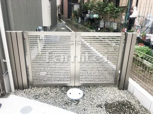 泉北郡忠岡町 エクステリア工事 伸縮門扉 LIXILリクシル セレビューMB型