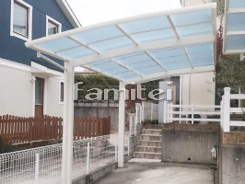 三木市 エクステリア工事 自転車バイク屋根 YKKAP レイナポートグラン カーポート