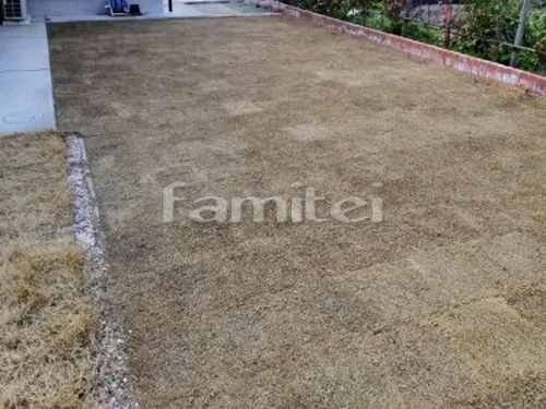 香芝市 お庭 芝生張り 姫高麗芝 アプローチ 和風折戸