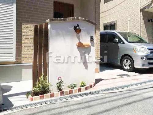 大阪市 新築ナチュラル オープン外構 ディーズガーデン 郵便受けポスト