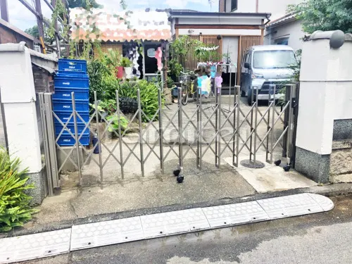 堺市 エクステリア工事 伸縮門扉 LIXILリクシル セレビューMA型 片開きタイプ アコーディオンゲート