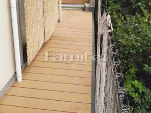 吹田市 リフォーム外構 人工木材ウッドデッキ LIXILリクシル 樹ら楽ステージ(きらら) 樹脂