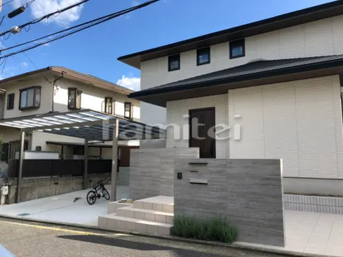 精華町 新築シンプル オープン外構