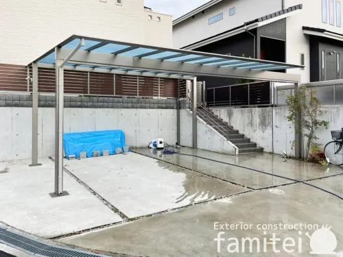 堺市 リフォームシンプル セミクローズ外構