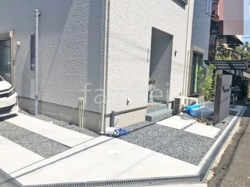 寝屋川市 新築シンプル オープン外構