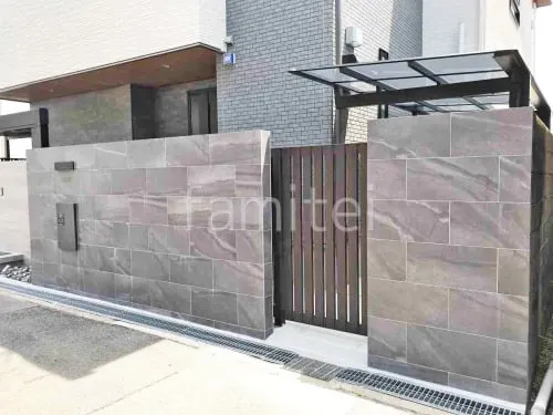 吹田市 新築ハイクラス セミクローズ外構