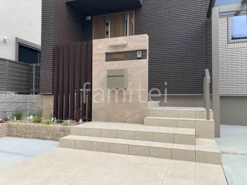 尼崎市 新築シンプル オープン外構