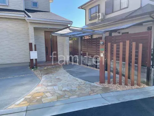 宝塚市 新築ナチュラル オープン外構