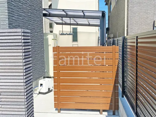 堺市 新築シンプル セミクローズ外構