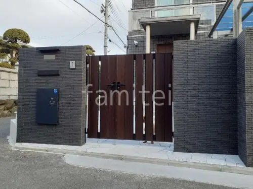 大阪市 新築シンプル クローズ外構