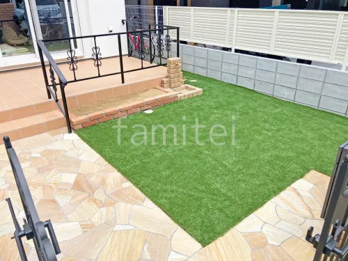 大阪市 新築ナチュラル セミクローズ外構