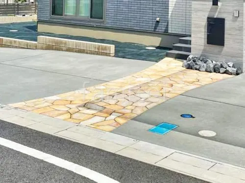 野洲市新築シンプル オープン外構