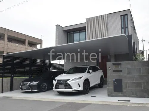 箕面市 新築シンプル オープン外構