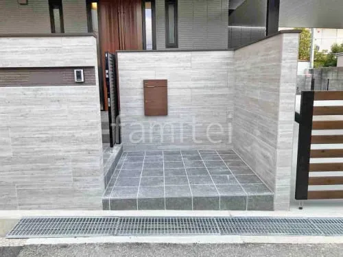 宝塚市 新築シンプル クローズ外構