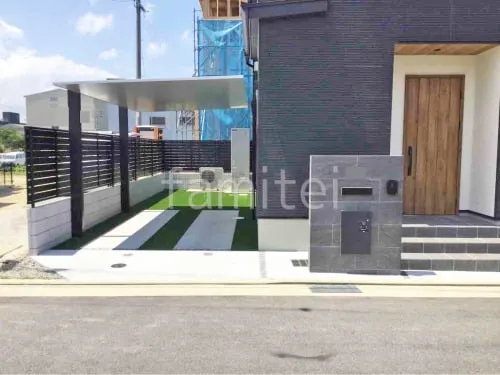 和泉市 新築シンプル オープン外構