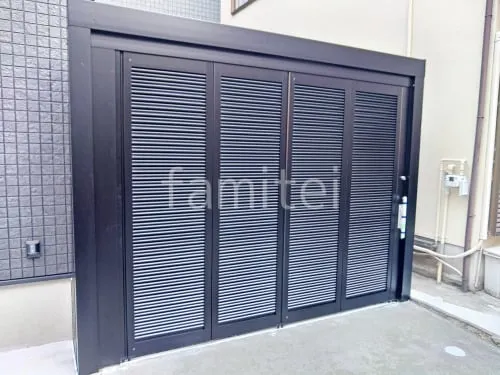 大阪市 新築シンプル セミクローズ外構