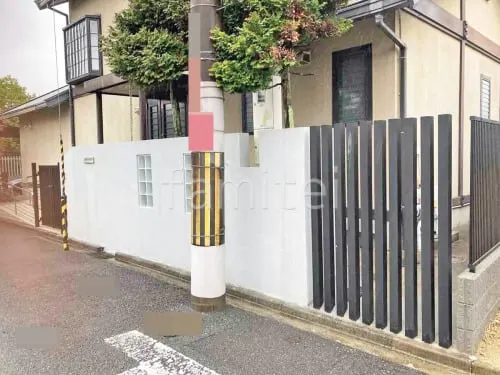 枚方市 リフォームシンプル クローズ外構