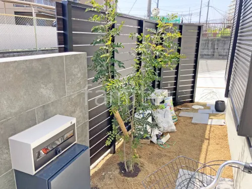 吹田市 新築シンプル オープン外構