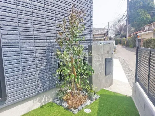 海南市 新築シンプル オープン外構