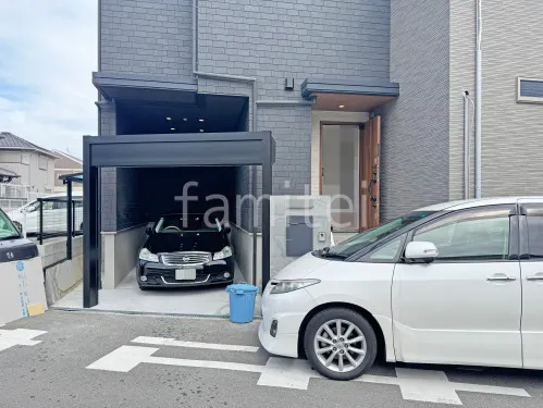 八尾市 新築シンプル セミクローズ外構